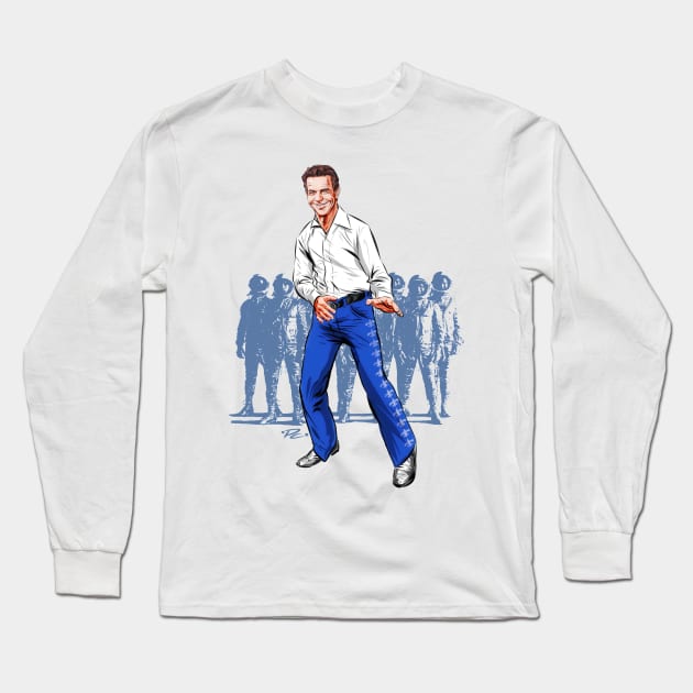 Dennis Quaid - An illustration by Paul Cemmick Long Sleeve T-Shirt by PLAYDIGITAL2020